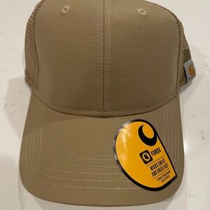 Carhartt Trucker Hat Khaki Rugged Professional Series Canvas Mesh-Back Cap